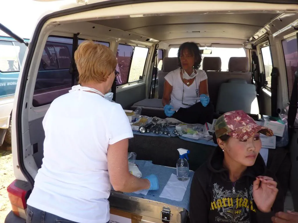 The dental camp bus